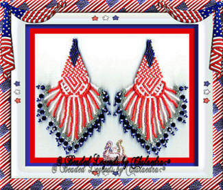 Red and White Stars and Stripes Earrings