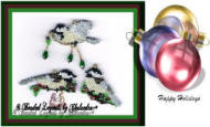 Three Christmas Chickadees Ornaments