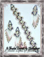 Reversible Pearls and Swirls Bracelet and Earrings Set